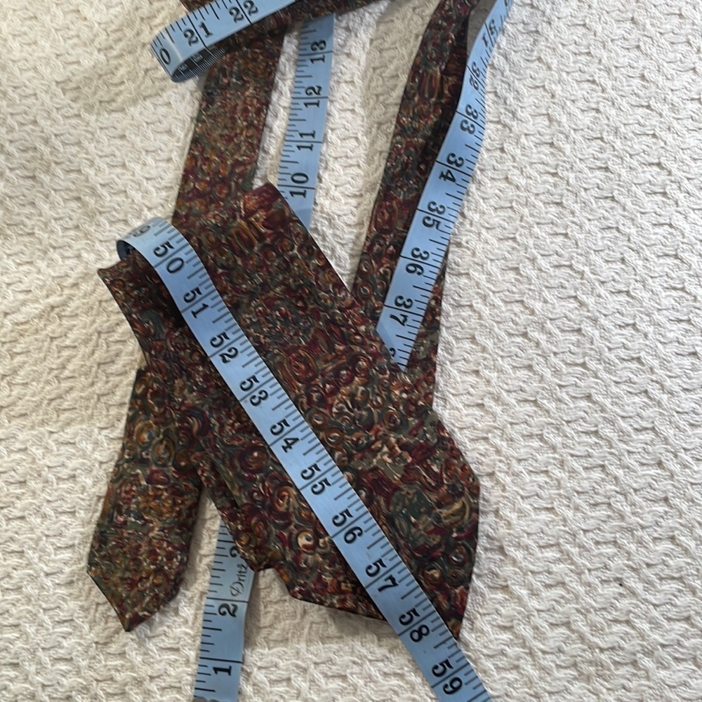 VALENTINO CRAVATTE Men's Luxury Swirly Tie Made in Italy - Picture 11 of 11
